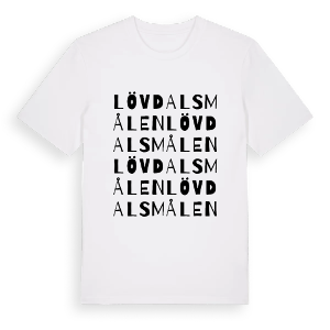 Lövdalsmålen ordlek t-shirt – ekologisk bomull t-shirt från Pinshirt