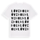 White t-shirt med Löveholm ordlek t-shirt