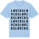Blue Soul t-shirt med Lovers ordlek t-shirt