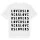 White t-shirt med Lovers ordlek t-shirt
