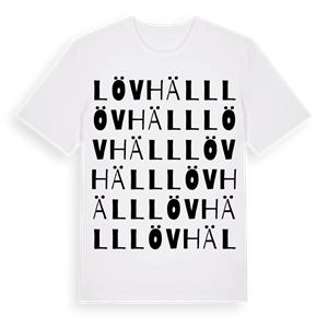 Lövhäll ordlek t-shirt – ekologisk bomull t-shirt från Pinshirt