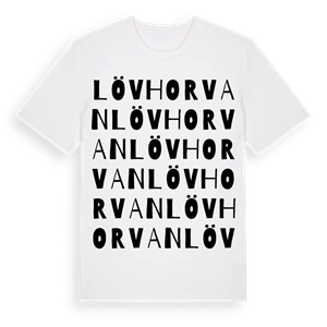 Lövhorvan ordlek t-shirt – ekologisk bomull t-shirt från Pinshirt