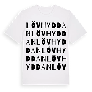 Lövhyddan ordlek t-shirt – ekologisk bomull t-shirt från Pinshirt