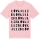 Pink Cotton t-shirt med Lövkullen ordlek t-shirt