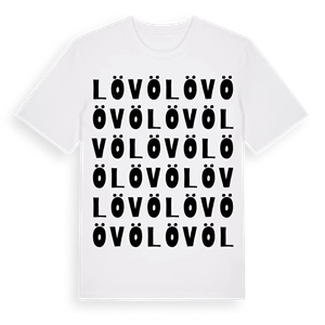 Lövö ordlek t-shirt – ekologisk bomull t-shirt från Pinshirt