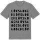 Mid Heather Gray t-shirt med Lövskogen ordlek t-shirt