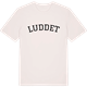 Vintage White t-shirt med Luddet böjd t-shirt