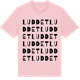 Pink Cotton t-shirt med Luddet ordlek t-shirt