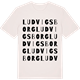 Vintage White t-shirt med Ludvigsborg ordlek t-shirt