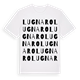 White t-shirt med Lugnaro ordlek t-shirt