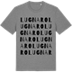 Mid Heather Gray t-shirt med Lugnaro ordlek t-shirt