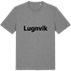 Mid Heather Gray t-shirt med Lugnvik fetstil t-shirt