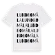 White t-shirt med Lundbomåla ordlek t-shirt