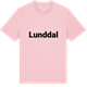 Pink Cotton t-shirt med Lunddal fetstil t-shirt