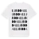 White t-shirt med Lunddal ordlek t-shirt