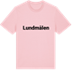 Pink Cotton t-shirt med Lundmålen fetstil t-shirt
