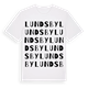 White t-shirt med Lunds by ordlek t-shirt