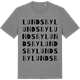 Mid Heather Gray t-shirt med Lunds by ordlek t-shirt