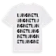 White t-shirt med Lungnet ordlek t-shirt