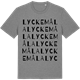 Mid Heather Gray t-shirt med Lyckemåla ordlek t-shirt