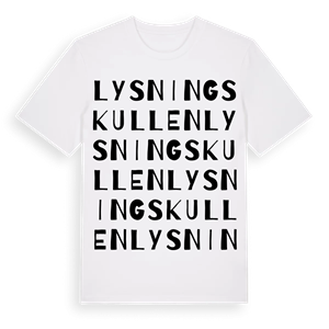 Lysningskullen ordlek t-shirt – ekologisk bomull t-shirt från Pinshirt