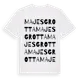 White t-shirt med Majes Grotta ordlek t-shirt