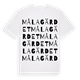 White t-shirt med Målagärdet ordlek t-shirt