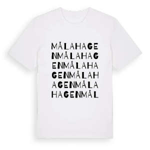 Målahagen ordlek t-shirt – ekologisk bomull t-shirt från Pinshirt
