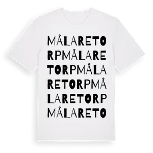 Målaretorp ordlek t-shirt – ekologisk bomull t-shirt från Pinshirt