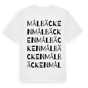 Målbäcken ordlek t-shirt – ekologisk bomull t-shirt från Pinshirt