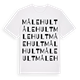 White t-shirt med Målehult ordlek t-shirt