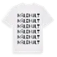 White t-shirt med Målehult ordlek t-shirt