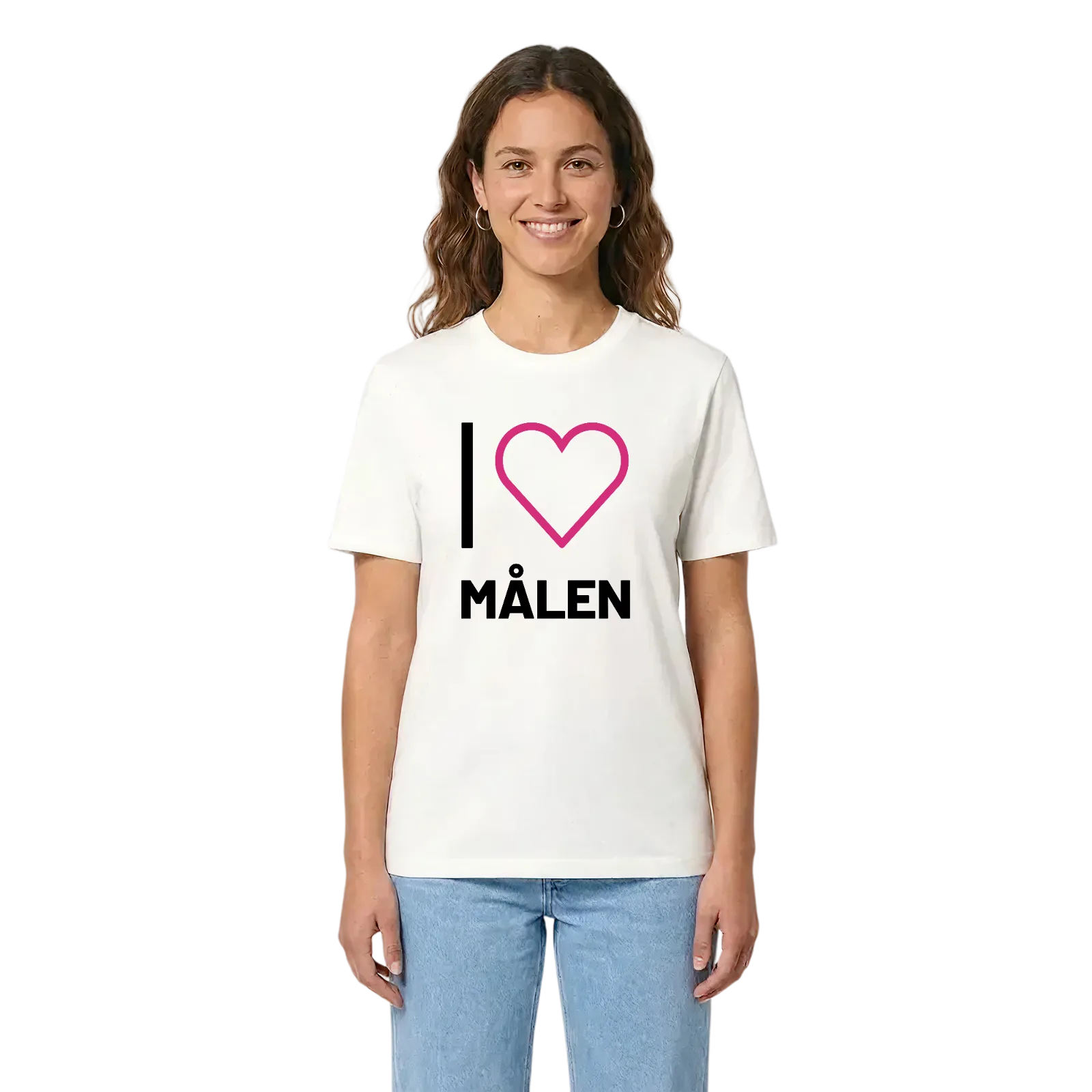 Jag älskar Målen t-shirt stort tryck – White, i miljö