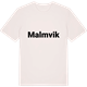 Vintage White t-shirt med Malmvik fetstil t-shirt