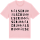 Pink Cotton t-shirt med Målserum ordlek t-shirt