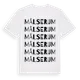 White t-shirt med Målserum ordlek t-shirt