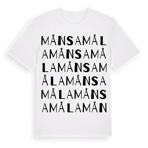 Månsamåla ordlek t-shirt – ekologisk bomull t-shirt från Pinshirt