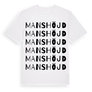 Manshöjd ordlek t-shirt – ekologisk bomull t-shirt från Pinshirt