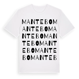 Mantebo ordlek t-shirt – ekologisk bomull t-shirt från Pinshirt