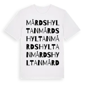 Mårdshyltan ordlek t-shirt – ekologisk bomull t-shirt från Pinshirt