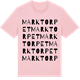 Pink Cotton t-shirt med Marktorpet ordlek t-shirt