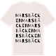 Vintage White t-shirt med Marsbäcken ordlek t-shirt