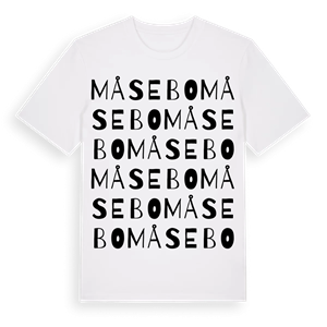 Måsebo ordlek t-shirt – ekologisk bomull t-shirt från Pinshirt
