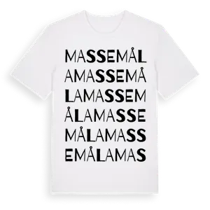 Massemåla ordlek t-shirt – ekologisk bomull t-shirt från Pinshirt