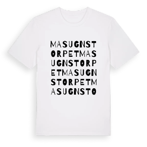 Masugnstorpet ordlek t-shirt – ekologisk bomull t-shirt från PinShirt