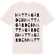 Vintage White t-shirt med Mattagården ordlek t-shirt