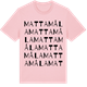 Pink Cotton t-shirt med Mattamåla ordlek t-shirt