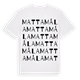 White t-shirt med Mattamåla ordlek t-shirt