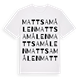 White t-shirt med Mattsamålen ordlek t-shirt