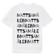 White t-shirt med Mattsamålen ordlek t-shirt